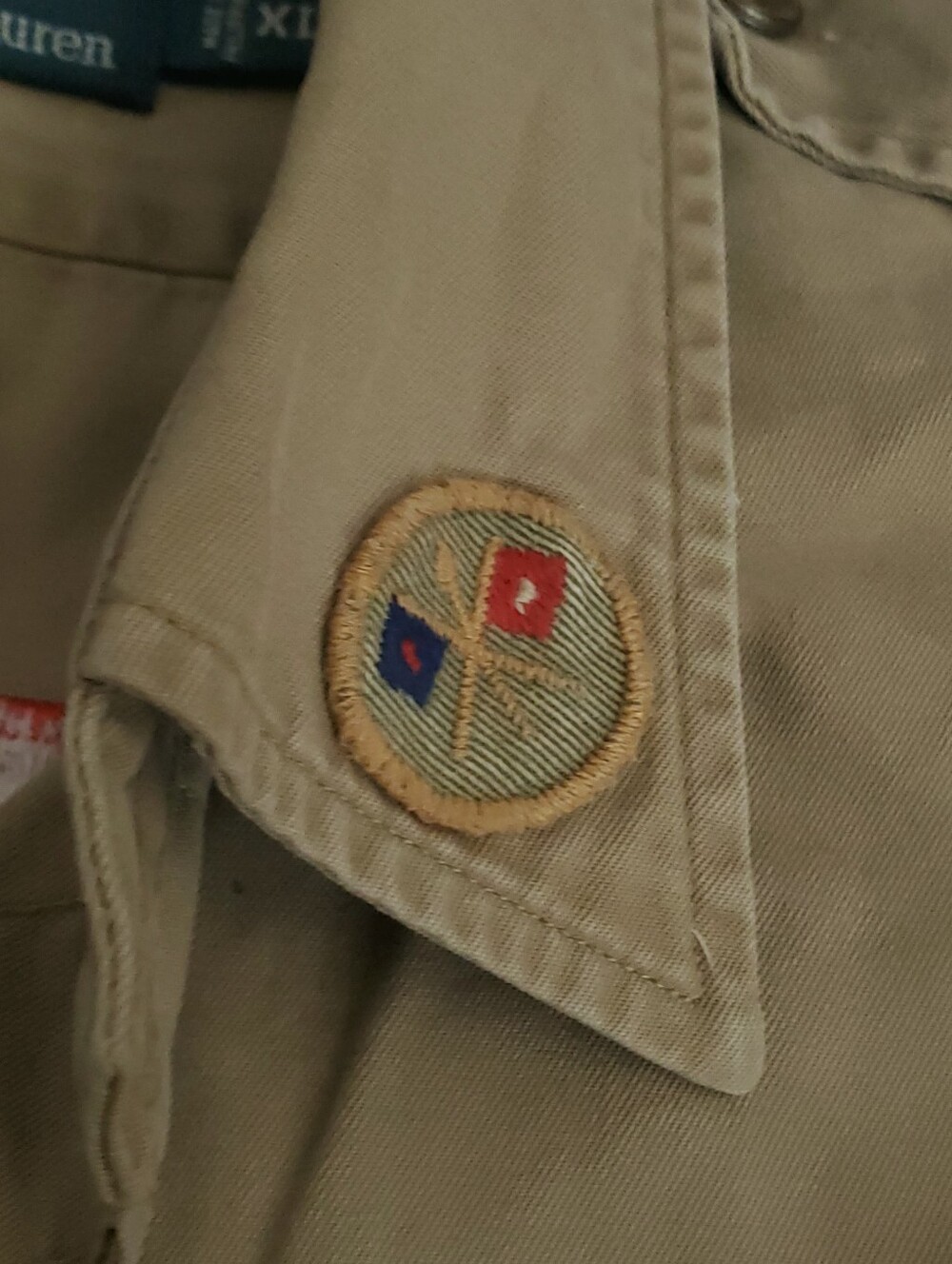 Polo Ralph Lauren Mens XL Khaki Utility Shirt 388th Strike Group Embroidered - Picture 13 of 16